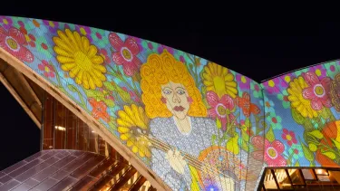 Badu Gili: wonder women art projects on the sails of Sydney opera house.