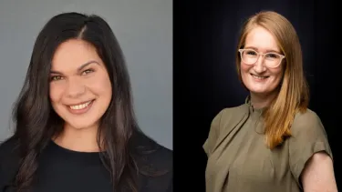 A split headshot portrait of Kylene Anderson and Caroline Spence.