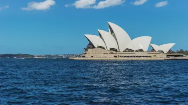 Sydney opera house on a sunny day.