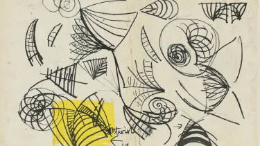 A rough drawing of the sail design for Sydney opera house.